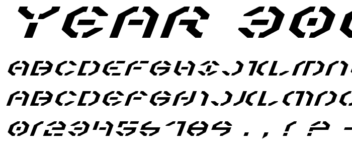 Year 3000 Expanded Italic police